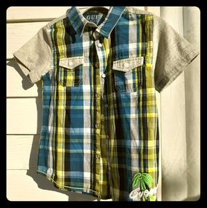 Boys Guess - button down collar shirt size 4